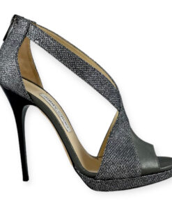 Jimmy Choo Sparkle Sandals in Silver/Gray 40 9