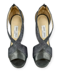 Jimmy Choo Sparkle Sandals in Silver/Gray 40 11