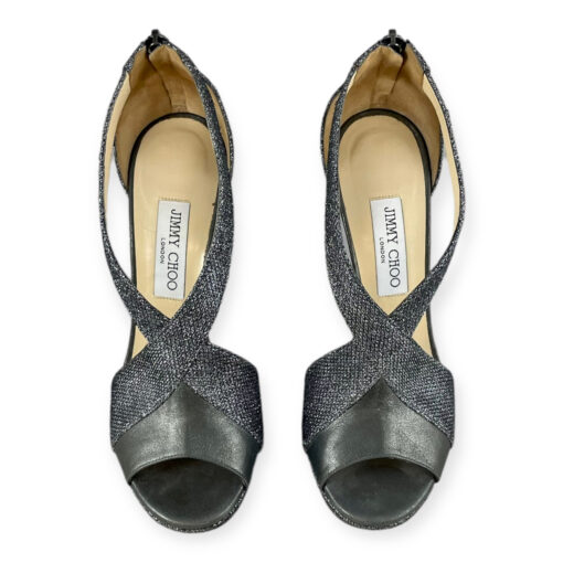 Jimmy Choo Sparkle Sandals in Silver/Gray 40 4