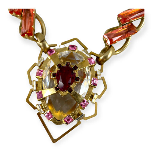Lanvin Vintage Jewel Necklace in Pink/Gold 2