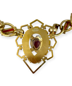 Lanvin Vintage Jewel Necklace in Pink/Gold 10