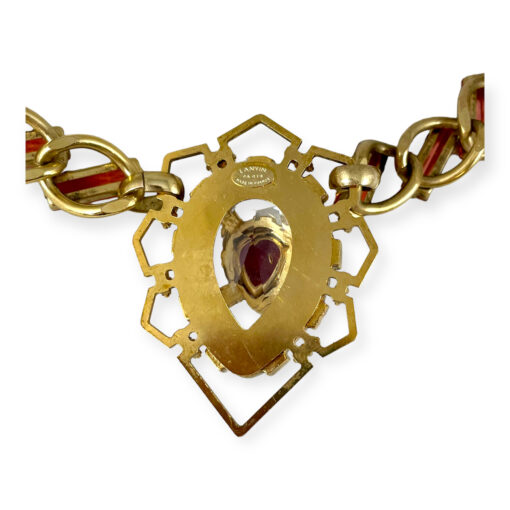 Lanvin Vintage Jewel Necklace in Pink/Gold 5