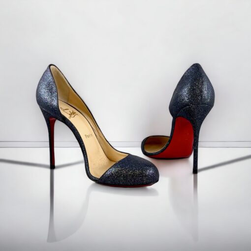 Size 40 | Christian Louboutin Helmour Glitter Pumps in Black