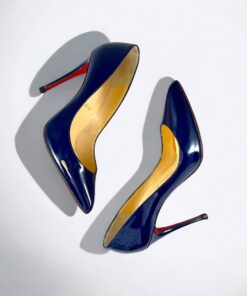 Size 37.5 | Christian Louboutin Patent Pumps in Midnight Blue