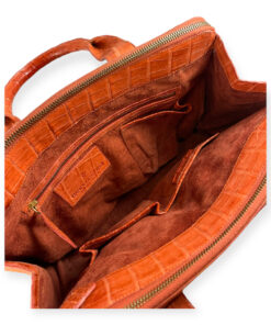 Nancy Gonzalez Crocodile Top Handle Bag in Orange 19
