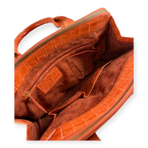 Nancy Gonzalez Crocodile Top Handle Bag in Orange 8