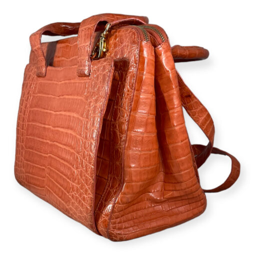 Nancy Gonzalez Crocodile Top Handle Bag in Orange 2