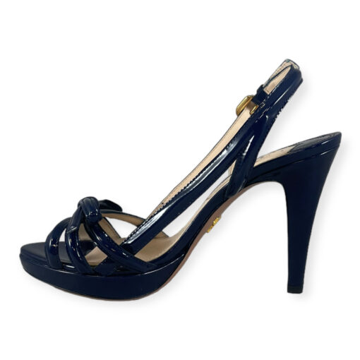 Prada Patent Bow Sandals in Blue 37.5 1