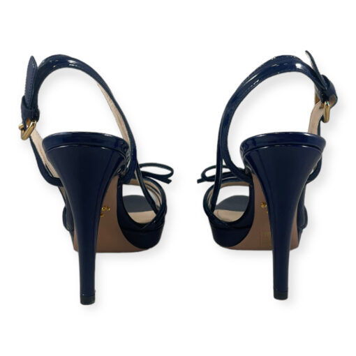 Prada Patent Bow Sandals in Blue 37.5 5