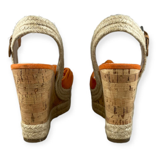 Prada Suede Cork Wedge Sandals in Orange 35.5 5