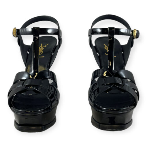 Saint Laurent Patent Tribute Sandals in Black 38 3