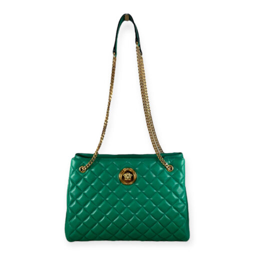 Versace Medusa Quilted Tote in Green 1