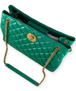Versace Medusa Quilted Tote in Green 14