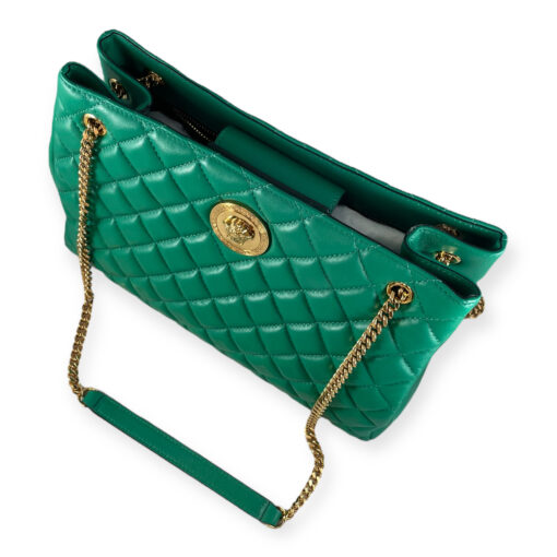 Versace Medusa Quilted Tote in Green 5