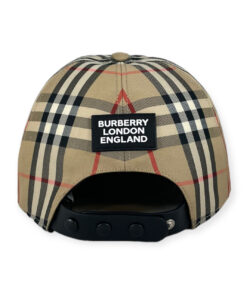 Burberry Logo Applique Check Baseball Cap 12