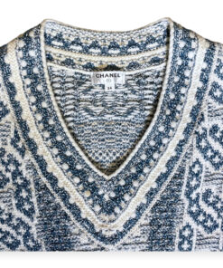 Chanel Cashmere Cable Sweater in Blue 9