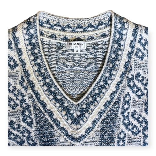 Chanel Cashmere Cable Sweater in Blue 2