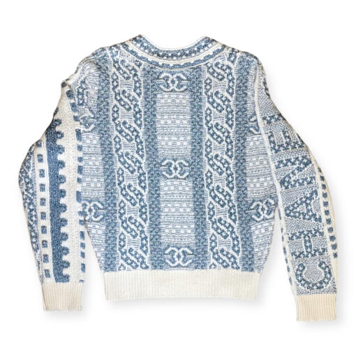 Chanel Cashmere Cable Sweater in Blue 6