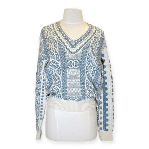 Chanel Cashmere Cable Sweater in Blue 1