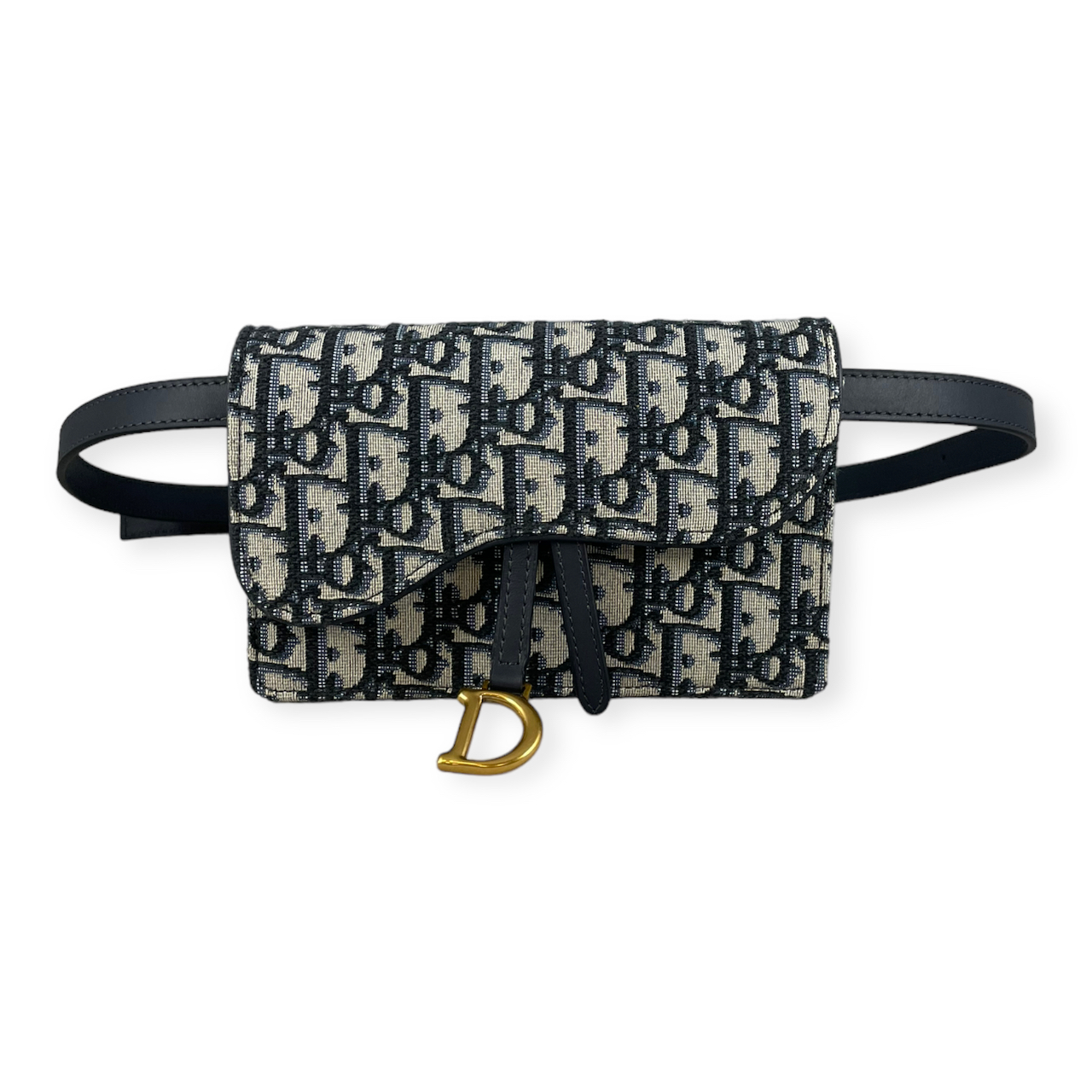 Christian Dior Oblique Saddle Bag - Blue Shoulder Bags, Handbags