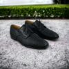 Size 44 | Bally Woven Lace-Up Loafers in Black