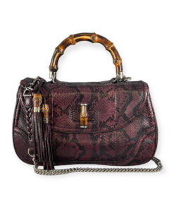 Gucci Bamboo Python Top Handle Bag in Wineberry 12