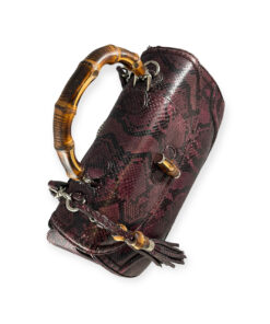 Gucci Bamboo Python Top Handle Bag in Wineberry 16