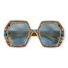 Gucci Crystal Sunglasses in Nude/Multi