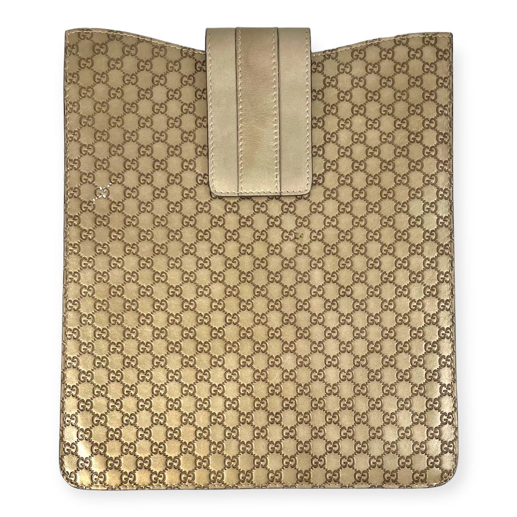 New Authentic GUCCI GG Monogram Guccissima Leather iPad Case