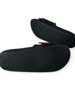 Gucci Web Bow Slide Sandals in Black 36 12