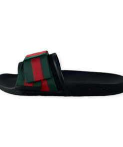 Gucci Web Bow Slide Sandals in Black 36 7