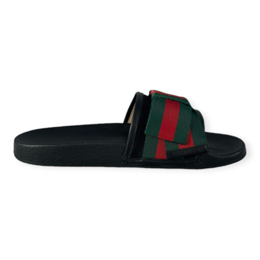 Gucci Web Bow Slide Sandals in Black 36 2