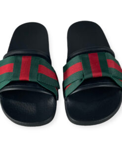 Gucci Web Bow Slide Sandals in Black 36 11