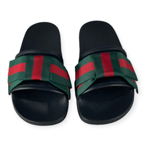 Gucci Web Bow Slide Sandals in Black 36 5