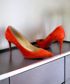 Size 40.5 | Christian Louboutin Kate Suede Pumps in Mango
