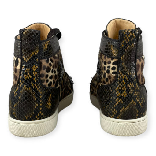 Christian Louboutin Lou Spikes Sneakers in Brown 40.5 5