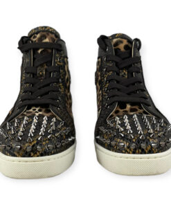 Christian Louboutin Lou Spikes Sneakers in Brown 40.5 9