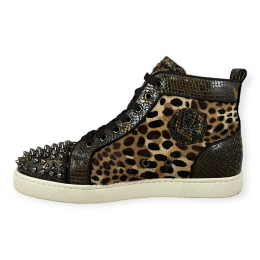 Christian Louboutin Lou Spikes Sneakers in Brown 40.5 1