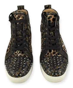 Christian Louboutin Lou Spikes Sneakers in Brown 40.5 10
