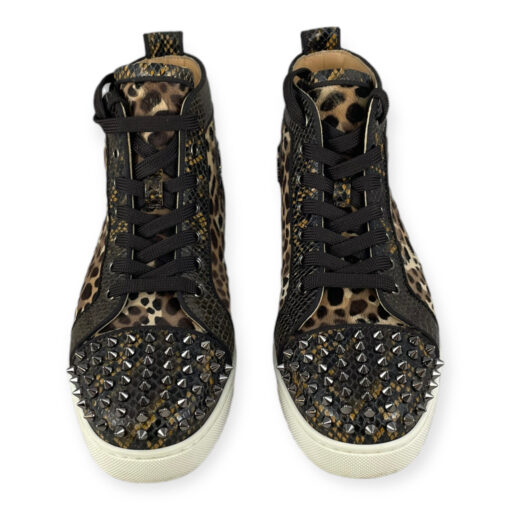 Christian Louboutin Lou Spikes Sneakers in Brown 40.5 4