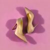 Size 37.5 | Christian Louboutin Patent So Kate Pumps in Nude