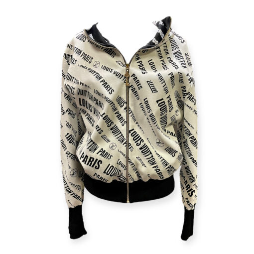 Louis Vuitton Signature Jacquard Hoodie in White & Black Small 2