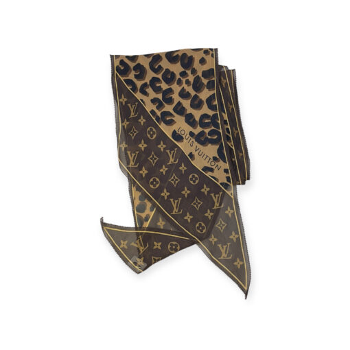 Louis Vuitton Silk Animal Print Scarf in Brown 1