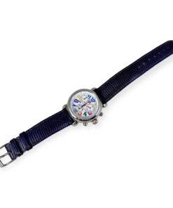 Michele Carousel Watch in Silver & Purple 18