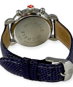 Michele Carousel Watch in Silver & Purple 13