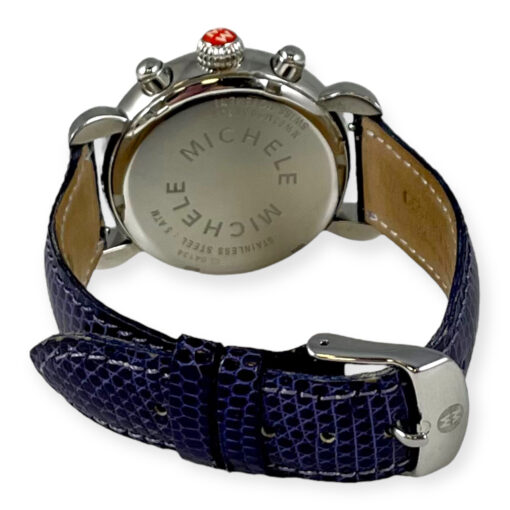 Michele Carousel Watch in Silver & Purple 3