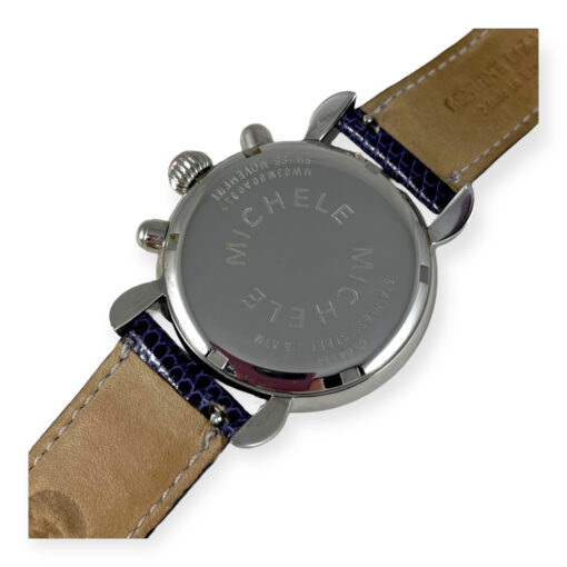 Michele Carousel Watch in Silver & Purple 4
