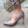 Size 39.5 | Valentino Rockstud Patent Pumps in Taupe