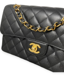 Chanel Caviar Quilted Small Double Flap Bag in Black 15