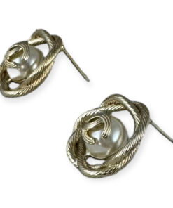 Chanel Pearl Halo Stud Earrings in Gold 7